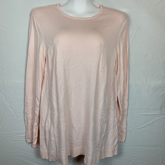 J. Jill Women’s pink A-line long sleeve sweater Medium cozy warm casual - Picture 1 of 10